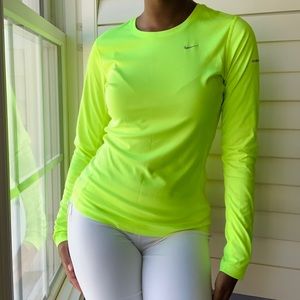 Nike Neon Yellow Running Shirt